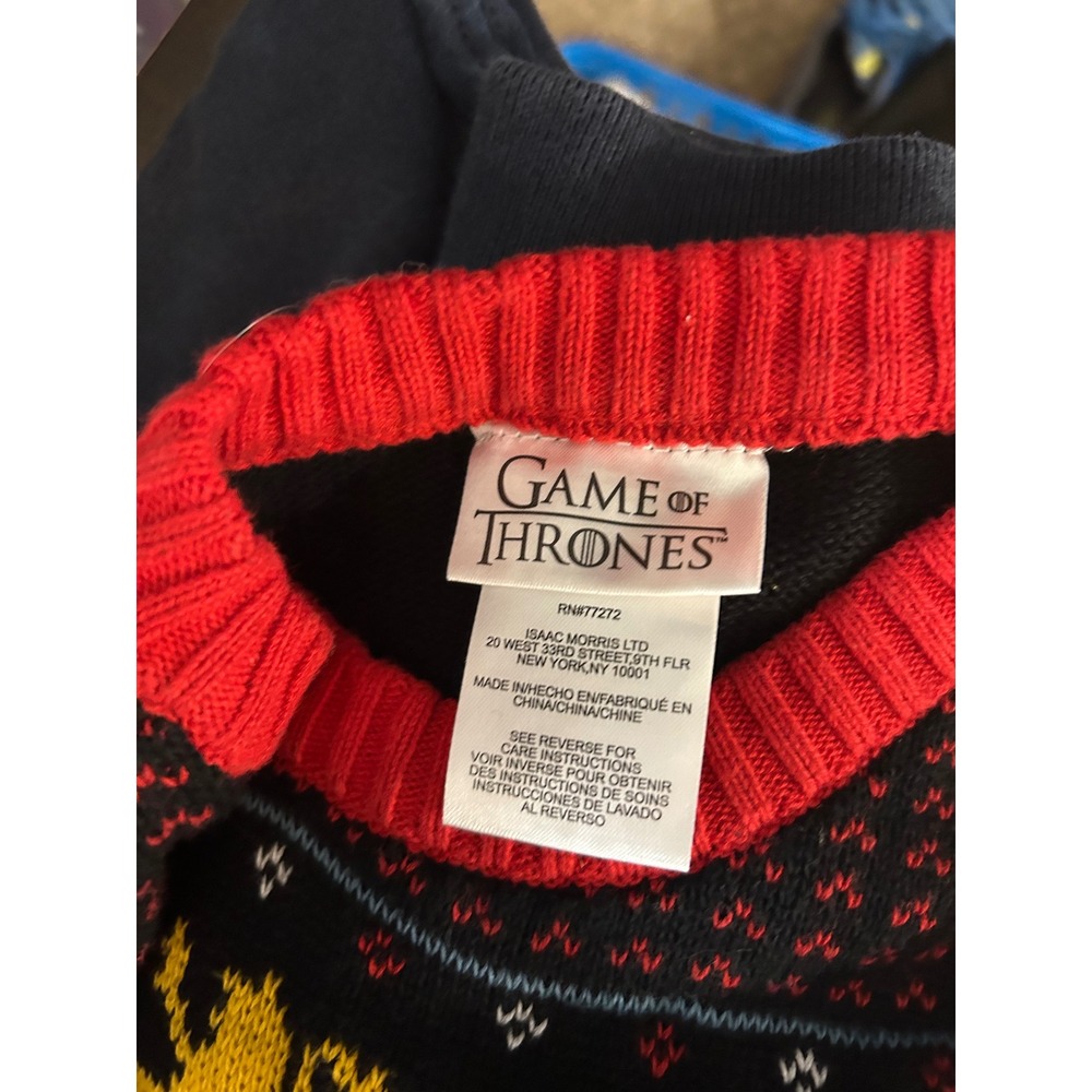Game of Thrones Joy to the Realm UGLYChristmas Sweater Mens XL Westeros Cotton - Picture 3 of 5